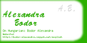 alexandra bodor business card